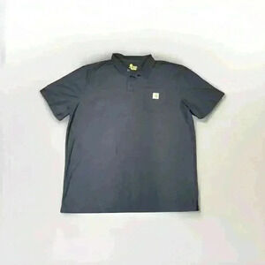 Carhartt K570 Loose Fit Midweight Size 2XL Short Sleeve Pocket Polo, Navy Blue